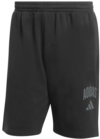 adidas Men's Collegiate Fleece Shorts, Black/Grey six, XL
