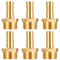 6 STK Messing Schlauchtülle 1/2 AG x 3/8 Tülle,Schlauchnippel G1/2(20,3mm) Ag x 3/8 Tülle Verschraubung,Messing Fitting Stecker Adapter Schlauchverbinder 10mm Widerhaken x G1/2 Zoll Rohradapter