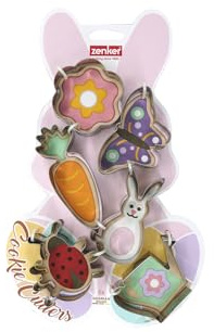 Zenker 44876 Ausstecher Set Ostern 6er Set, Multiform, Sandgestrahlt, Keks, Karotte, Edelstahl, 7,9 x 2,5 cm