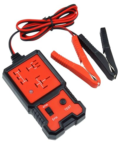 Tester relè auto: 12/24 V batteria auto Checker relè con clip, tester di relè portatile professionale, strumento diagnostico per barca, moto, strumento diagnostico relè per impianti industriali