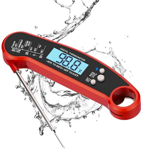 BESROY Termometro Cucina,2-3S Lettura Istantanea Termometro Carne per Cucinare e Grigliare Regali di Natale per Uomini Regali di Natale per Uomini