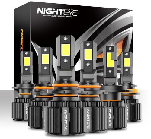 YONGYAO NightEye Auto Lighting A315-S4 2 Stück Auto Scheinwerfer Birne 15.000LM Paar 6500K Weiß IP68- H7