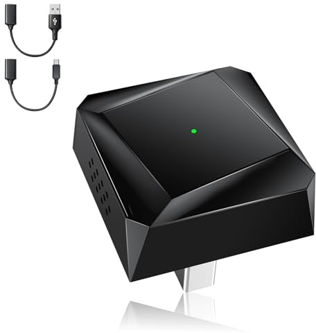 FLUXEONS Adaptateur CarPlay sans Fil pour iOS, Convertit CarPlay Filaire en sans Fil, Connexion Automatique Plug and Play, Compatible iOS 10+ et Voitures Équipées de Car Play Filaire à Partir de 2016