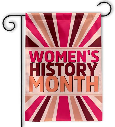 Mes De La Historia De La Mujer 2024 Feminismo Feminista Bandera Del Patio 30X45Cm Pancarta Doble Cara Duradera Jardín Bandera Para Balcón Todas Las Estaciones Interiores