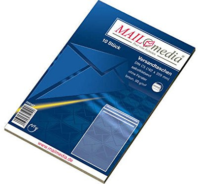 Elepa - rössler kuvert 30002472 Versandtaschen C5 ohne Fenster, selbstklebend, 90 g/qm, 10 Stück, 162x229 mm, braun
