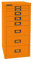 BISLEY MultiDrawer, 29er Serie, DIN A4, 8 Schubladen, Metall, 603 Orange, 38 x 27.9 x 59 cm
