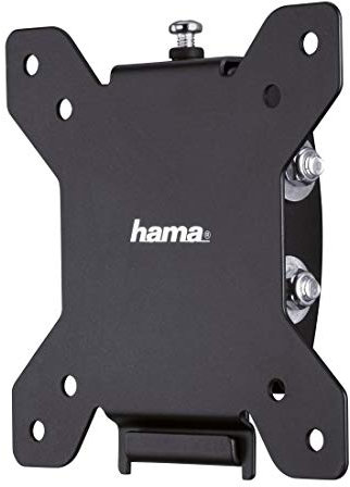 Hama Support Mural TV Tilt (pour Diagonale d'écran de 25 à 66cm (10 et 26), pour Un Maximum de 30 kg, VESA jusqu'à 100 x 100, 1 étoile) Noir