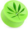 Tapsi´s Coolbodyart® Double Flared Saddle Plug hohl Acryl Hanf Blatt Neon Grün 20mm