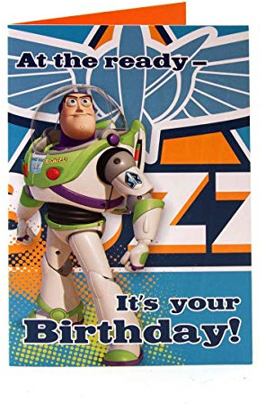 Disney Toy Story Buzz Lightyear AT THE Ready IT 'S YOUR BIRTHDAY. Geburtstag Karte