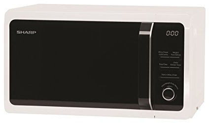 Sharp R664WM Compact Grill Microwave, 20 Litre, 800 W, White