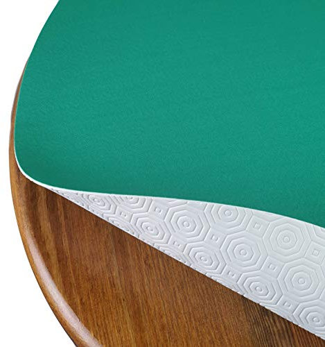 DecoHomeTextil Tischschoner Poker Grün Oval 130 x 260 cm