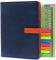 TSY Notizbuch Nachfüllbar, PU Leder Weiche Abdeckun Personal Organizer Planer, Ringbuch Reise Tagebuch mit Magnet-Verschluss Stifthalter Steckplätze für Karten und 160 Seiten (Dunkelblau, A5)