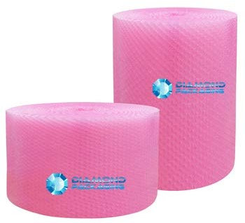 Diamond Packaging Luftpolsterfolie, antistatisch, 500 mm x 10 m, Pink Ideal für körperlichen Schutz während des Transports durch Elektrostatische