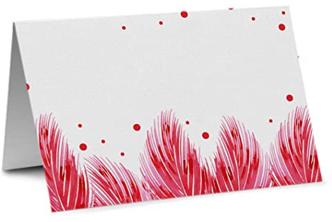 Partycards Tischkarten Geburtstag, Tischkarten Hochzeit, Tischdeko Hochzeit, Hochzeitsdeko Tisch - 50 Stück, Namensschilder, DIN A7, Platzkarten Kommunion, Namenskarten Konfirmation, Taufe