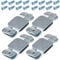 Etroshare 8PCS Große Sofa Verbinder Stecker Couch Universal Edelstahl Sofaverbinder Möbel Anschluss Verriegelung Couch Halterungen