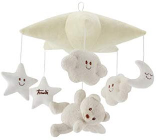 Trudi Mobile pescasogni Orso Avorio Peluche e Doudou Carillon per Neonati. Orsacchiotti Baby per Bambini. Regalo Neonato Primi Mesi | 25x26x25cm Taglia M | Baby Cremino | Modello 18165