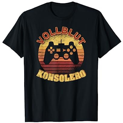 Gamer Zocker PC Games Lustig Gaming Vollblut Konsolero Spuch T-Shirt