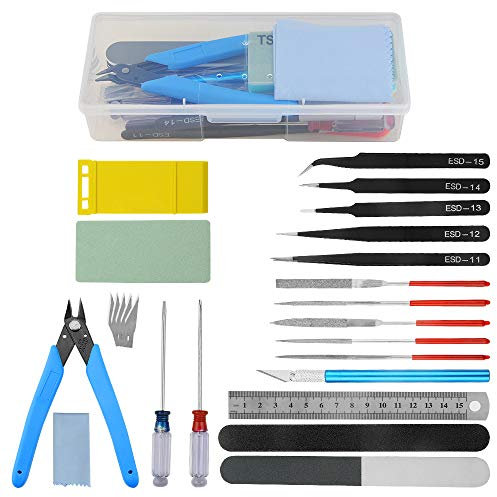 WMYCONGCONG 25 PCS Gundam Model Tool Kit Modeler Basic Tools for Model Building Beginner Hobby Model Assemble Building