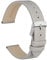 WOCCI 14mm Elegantes Uhrenarmband für Damen mit Silberner Schnalle (Grau)
