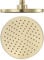 Round Shower Head Brushed Gold, 8 Inch ABS High Pressure Showerhead, Luxury Modern High Flow Rainfall Shower Heads