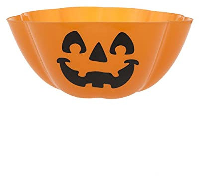 Horror-Shop Halloween Süßigkeiten Schale mit Kürbisgesicht für Dein Buffet
