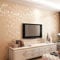 MEAIHOME Modern Victorian Damask Embossed Textured PVC Material Living Room/Bedroom Non-Pasted Gold Wallpaper Roll 1.73'W x 32.8'L