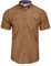Xact Men's Gingham Check Shirt with Button-Down Collar - Short Sleeved (Apricot/Navy) M