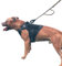 ICEFANG GN1 Reflektierendes taktisches Hundegeschirr, mittelgroß, MOLLE K9 Hundeweste mit 2 Metallschnallen, verstellbares Haustiergeschirr, kein Ziehen an der Vorderseite, Größe M (1 Stück), Schwarz