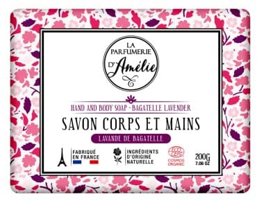 La parfumerie d'Amélie - Savon Bio Lavande de Bagatelle - 200g - Cosmos Organic