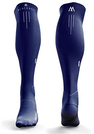 BLACKROX Astropreform Sport-Kompressionsstrümpfe - Vergleichssieger, Optimal für Lauf- und Fußballsport - Für Damen und Herren, Förderung der Durchblutung - Blau-SIMPLIARY, L-XL