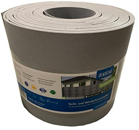 Sichtschutzstreifen für Doppelstabmatten 50m RAL 7040 hellgrau 190 x 1,1 mm - Profiqualität!