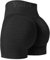 Yiifit Sport Shorts Damen Scrunch Butt Sportshorts High Waist Push Up Nahtlos Booty Gym Shorts Fitnesshose Kurz Hose Schwarz Small