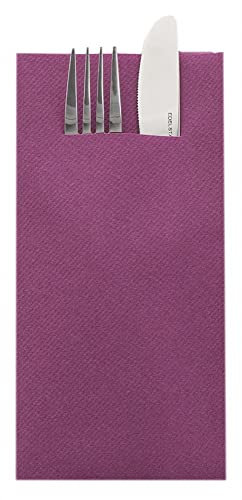 Airlaid Besteckservietten Amethyst, 40 x 40 cm, 75 Stück - Mank