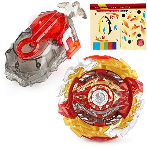 OBEST Burst Turbo Set Starter Set, 4D Metal Fusion Kampfkreisel Set mit Launcher, Battling Tops Speed Kreisel Launcher Battle Set für Kinder Weihnachten, Geburtstag