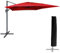 Happy Garden Freistehender Sonnenschirm MOLOKAI quadratisch 3x3m rot + Hülle