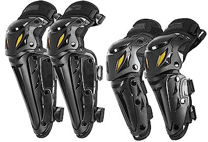 SSIMOO 2/4pcs ginocchio gomito combinato moto ginocchiere ispessite equipaggiamento protettivo equipaggiamento protezione del gomito for moto da cross (Color : Suit)