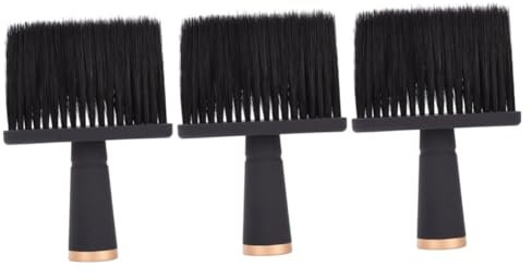 Beavorty 3stücke Barbier Nackenpinsel Aus Nylon Sanfte Haarentfernung Lintfreie Haarbürste Für Friseursalons Und Zuhause Ergonomischer Griff Frosted Design Farbe Basisring Zufällig