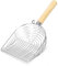 Nobleza - Pala Arenero Gato,Pala para Gatos,Pala de Metal con Mango de Madera, Duradero,Se Limpia Muy rápido la Arena con Esta Pala (Plata)