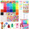 Funtopia Pony Perlen für Kinder Mädchen, 1000+ Stück 20 Farben Perlen zum Auffädeln, Perlen Set mit Pfeifenreiniger Buchstabenperlen für Armbänder Schmuck Basteln (6x9 mm)