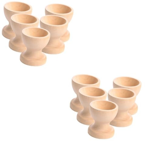 PRETYZOOM 10 Pièces Plateau à Oeufs Peint à la Main Jouet de Dessin Bricolage Oeuf Affiche Tasse décor chevalet Porte-Oeufs pour Le Petit-déjeuner Peindre Un coquetier pour Les Enfants Vide