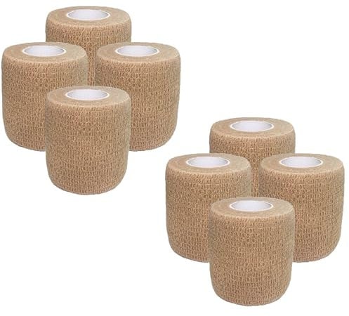 30 Rollen Selbstklebender Verband, 5cm x 4,5m Non-Woven Pflaster Rolle Verbandsmaterial für Mensch und Tier, Elastische Binde Bandage Fixierbinde Haftbandage Selbstklebend für Sport (blau)