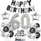 60 Geburtstag Deko Schwarzes Silber Deko 60. Geburtstag Mann Schwarz Tortendeko 60 Geburtstag Frau 60 Geburtstag Dekoration 60 Jahre Schwarz Silber Party Ballons 60. Geburtstag Schwarz Silber