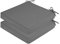 SK Studio 2er Set Stuhlkissen Outdoor wasserdicht Polsterauflage Stuhlauflage Kissen Sitzkissen Bezug abnehmbar mit Eckbändern Grau, 45x45x5cm