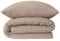 Schiesser Bettwäscheset Molly | 2-teilig | Uni | Musselin | 100% Baumwolle | Oeko-Tex Zertifiziert | Reißverschluss | 135x200cm + 80x80cm | Taupe