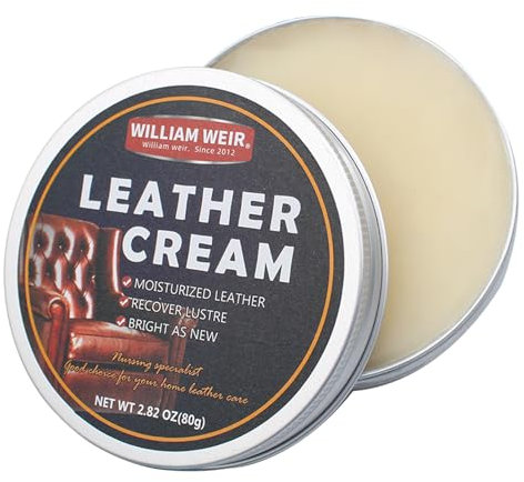 Bálsamo de Cuero 80g,Crema Cuero,Leather Conditioner,Cuidado Intensivo para Cuero,Bálsamo para Cuero con Cera de Abejas,Impregna y Protege el Cuero de Forma,Incoloro