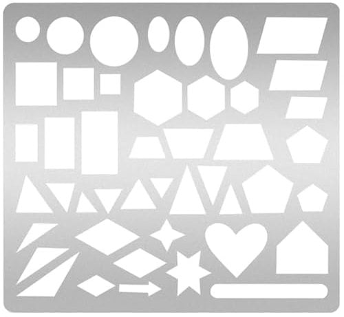 UNICRAFTALE Metallschablone Kreis Metallvorlage Herz Stanzschablonen Ovale Zeichenvorlage Edelstahl Tagebuchschablone Gemischte Geometrische DIY Papierkarte Für DIY Scrapbooking Fotoalbum