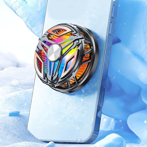 XUMIUZIY Phone Cooler, Universal Phone Quiet Cooling Fan for Gaming, Mobile Phone Semiconductor Radiator for Live Streaming, Outdoor Vlog, Mobile Gaming