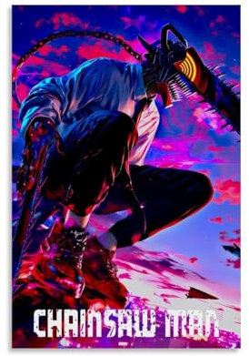 AFUQIPCW Classic Anime Chainsaw Man Poster Poster Wall Art Decorative Painting Bedroom Painting Posters 12x18inch(30x45cm) Unframe-style-8