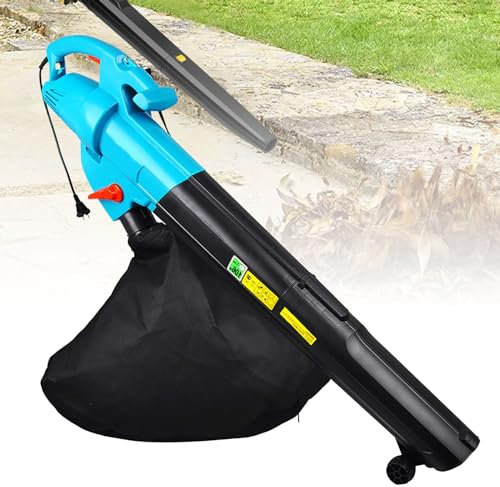 Souffleur/Broyeur Aspirateur ÉLectrique 3 En 1 - Sac De Collecte 45L, Aspirateur Souffleur à Feuilles 3000W - LéGer Et Compact, Rapport De DéChiquetage 15:1, 275 Km/H