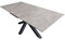 SAM Keramiktisch Millie | 180 x 90 cm | ausziehbar auf 220 cm | Farbe: hellgrau glänzend | Spider-Gestell Metall schwarz | pflegeleichter Esstisch/Esszimmertisch
